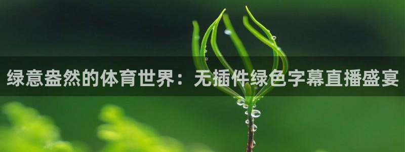 绿意盎然的体育世界：无插件绿色字幕直播盛宴